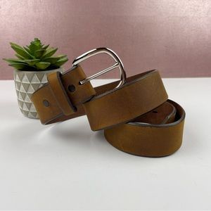 Tony Lama Brown Genuine Leather Belt Women Made In USA 36